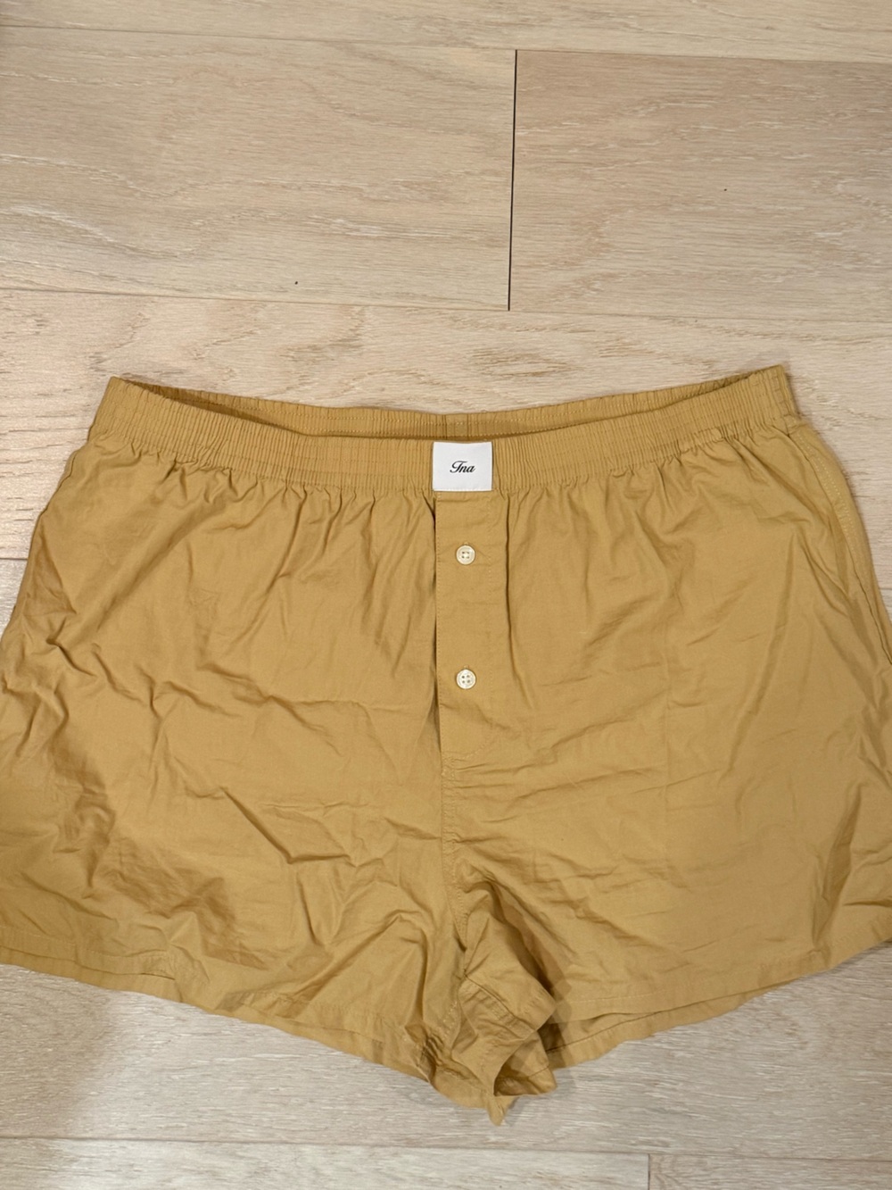 Tna Button-Front Boxer Shorts in khaki